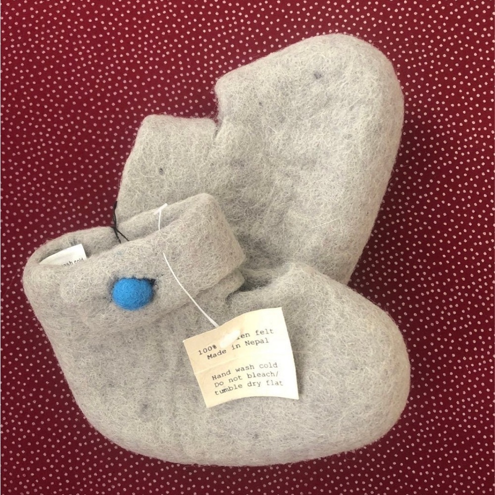 Baby Wool Nepal Felt Slippers Canvas Brand